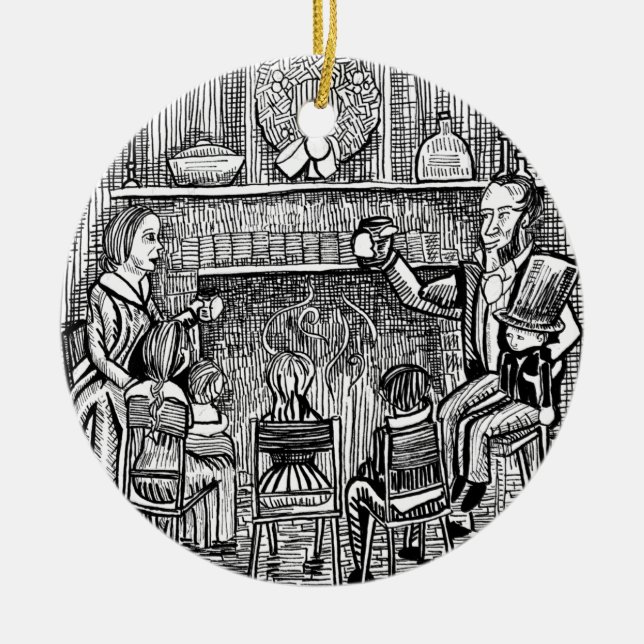 A Christmas Carol: Founder of the Feast Ceramic Ornament (Front)
