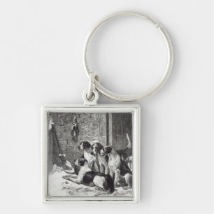 A Christmas Carol, from 'Leisure Hour', 1888 Keychain