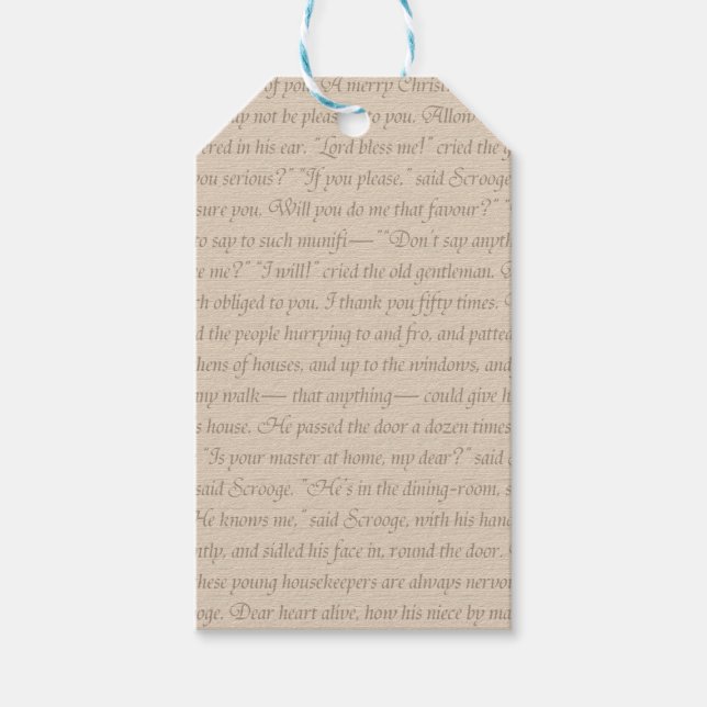 A Christmas Carol Quote Gift Tags (Front)