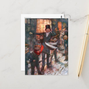 A Christmas Carol: The Clerk & Kids Postcard