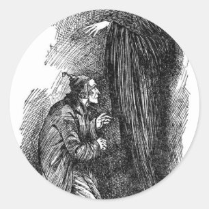 A Christmas Carol: The Spirit Answered Not Classic Round Sticker