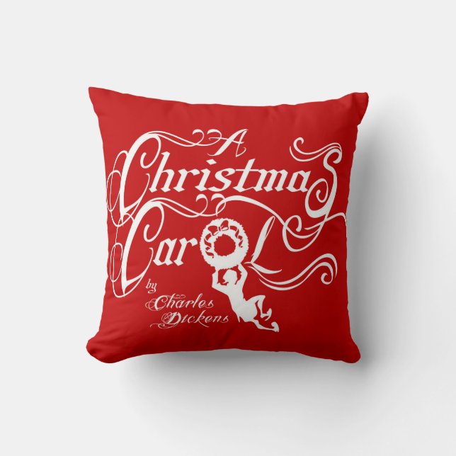 A Christmas Carol Throw Pillow (Front)