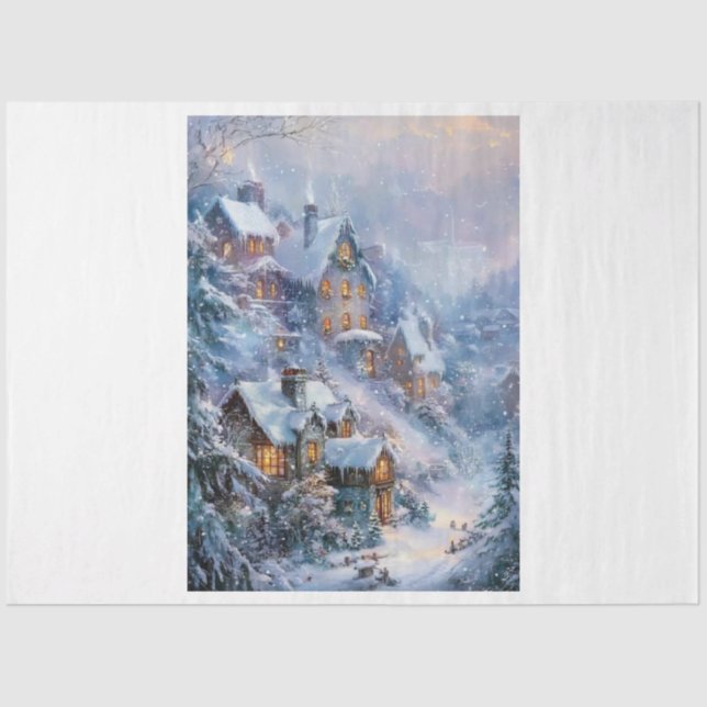 A Christmas Dream Village Tissue Paper (Front)