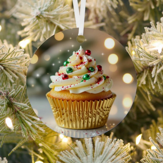 A Christmas Frosted with Cheer | Personalized   Metal Ornament (Insitu)