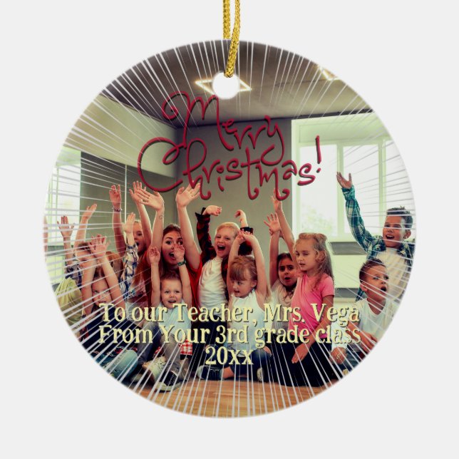 A Christmas Gift for Your Favourite Teacher Lovely Ceramic Ornament (Front)