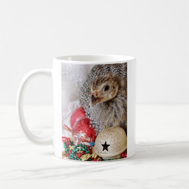 A Christmas Guinea Coffee Mug (Left)