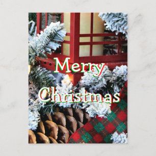 A Christmas Lantern 1558-1- -personalize it Holiday Postcard
