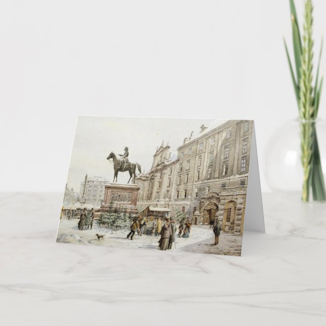 A Christmas Market in Am Hof Vienna Holiday Card (Front)
