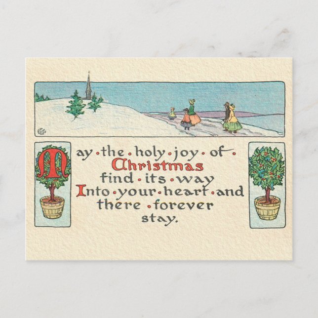 A CHRISTMAS MESSAGE POSTCARD (Front)