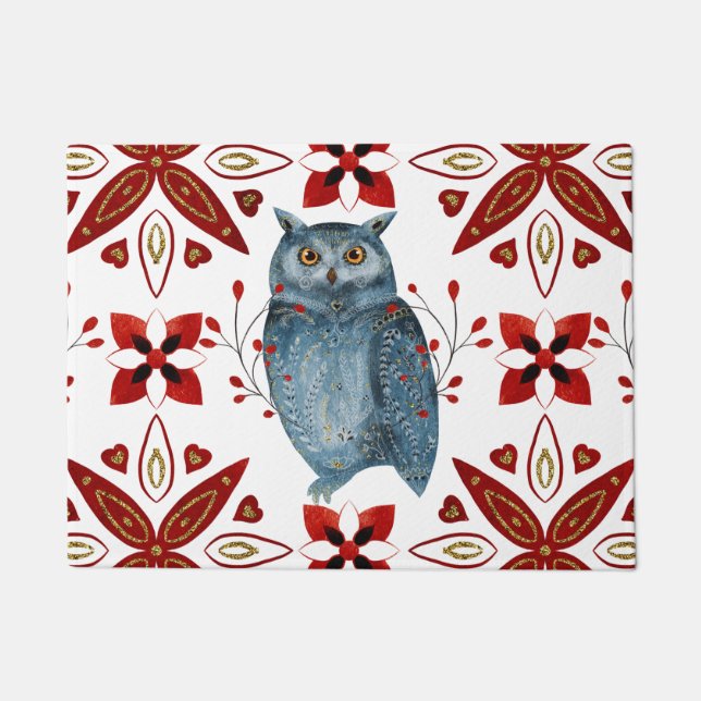 A Christmas Nordic Tile Series Design 2  Doormat (Front)