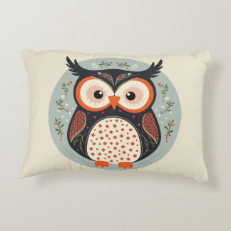 a Christmas owl Accent Pillow
