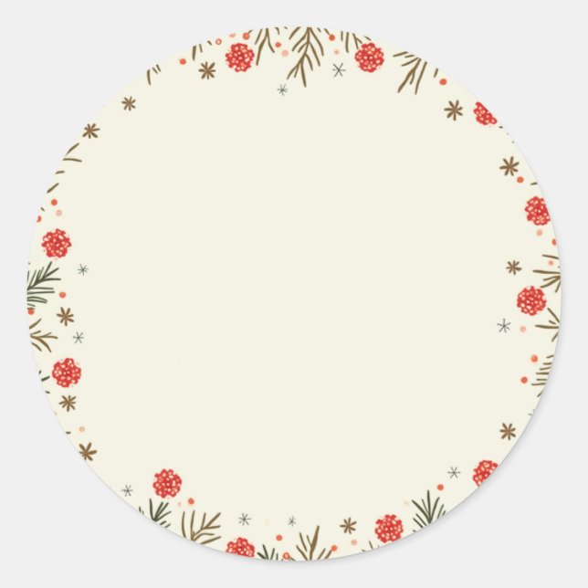 a Christmas pattern Classic Round Sticker (Front)