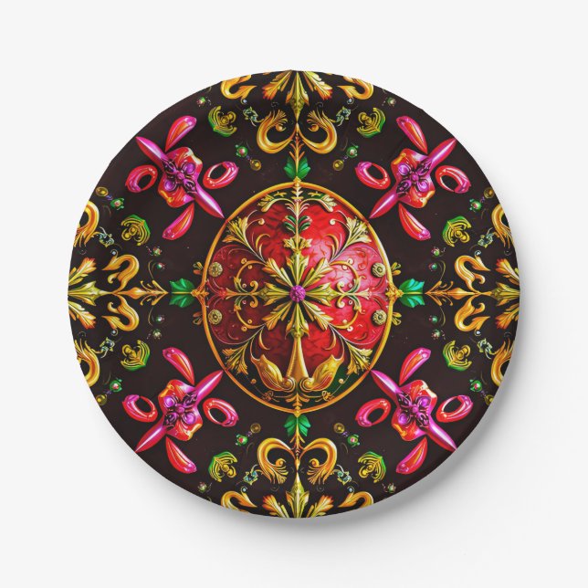 A CHRISTMAS PATTERN ~ Cute ~ Paper Plate (Front)