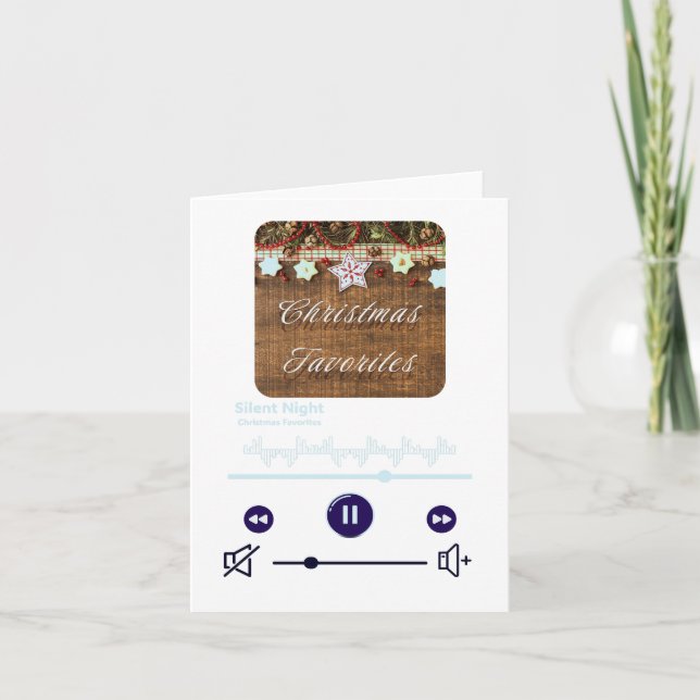 A Christmas Playlist (Transparent) Card (Front)