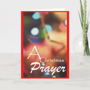 A Christmas Prayer ornament card