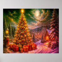 A Christmas Scene In The Neighbourhood Street
