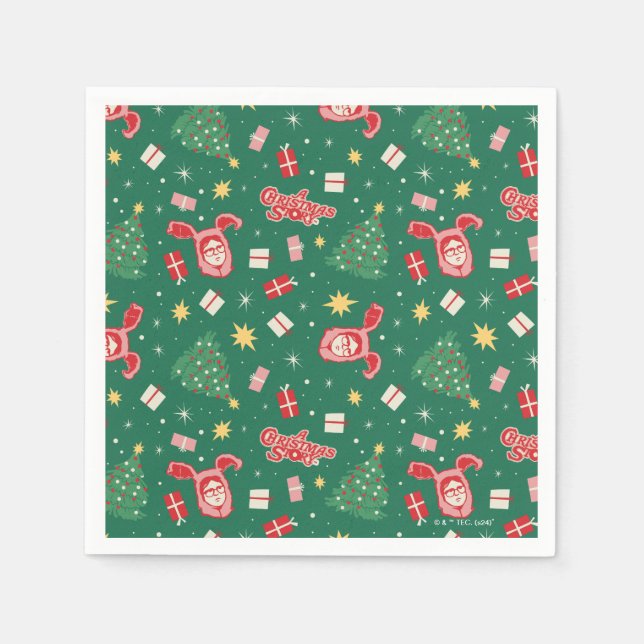 A Christmas Story | Christmas Icon Pattern Napkin (Front)