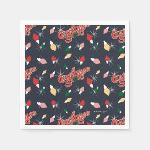A Christmas Story   Christmas Lights Pattern Napkin