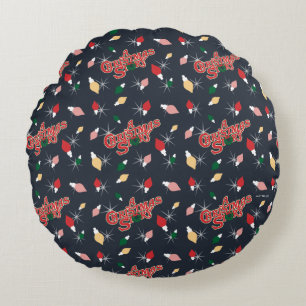 A Christmas Story   Christmas Lights Pattern Round Pillow