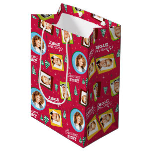 A Christmas Story Family Photos Pattern Medium Gift Bag