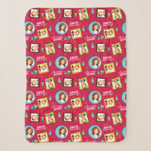 A Christmas Story Family Photos Pattern Sherpa Blanket