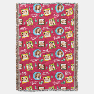A Christmas Story Family Photos Pattern Throw Blanket