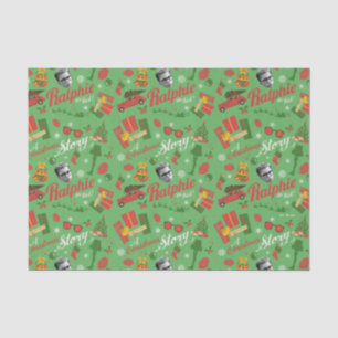 A Christmas Story Green Icon Pattern Tissue Paper