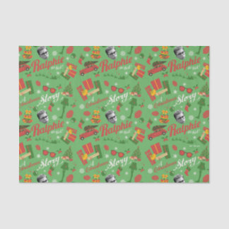 A Christmas Story Green Icon Pattern Tissue Paper