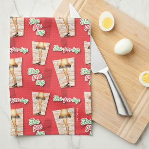 A Christmas Story   Leg Lamp Pattern Kitchen Towel