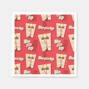 A Christmas Story Leg Lamp Pattern Napkin