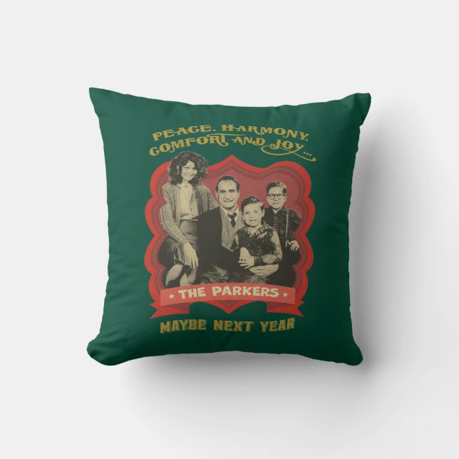 A Christmas Story | Peace, Harmony, Comfort & Joy Throw Pillow (Front)