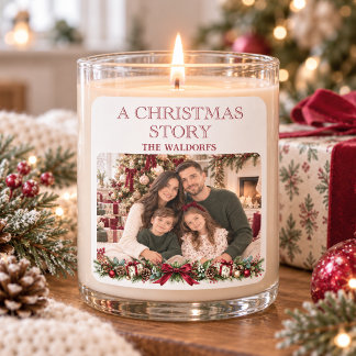 A Christmas Story Personalized Photo Candle Label