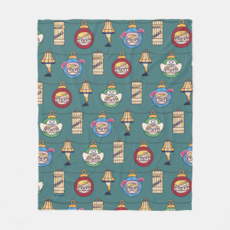 A Christmas Story | Ralphie and Ornaments Pattern Fleece Blanket