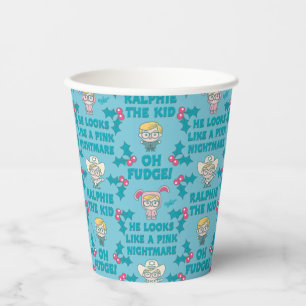 A Christmas Story Ralphie the Kid Pattern Paper Cups