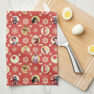 A Christmas Story Retro Snowflake Pattern Kitchen Towel
