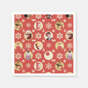 A Christmas Story Retro Snowflake Pattern Napkin
