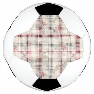 A Christmas Tartan Floral Design Series #13 Soccer Ball