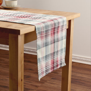 A Christmas Tartan Floral Design Series #24 Long Table Runner