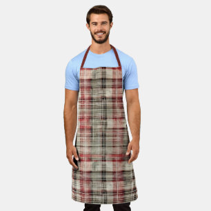 A Christmas Tartan Floral Design Series #2 Apron