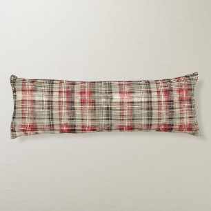 A Christmas Tartan Floral Design Series #2 Body Pillow