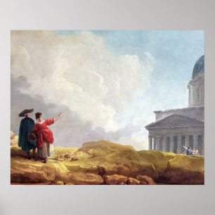 A Church Displayed to a Traveller in an Extensive Poster