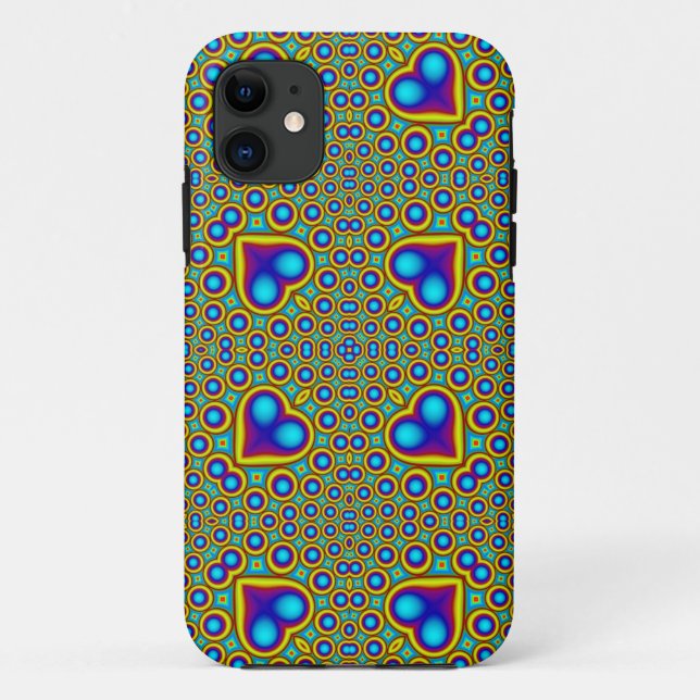 A Circle and hearth pattern Case-Mate iPhone Case (Back)