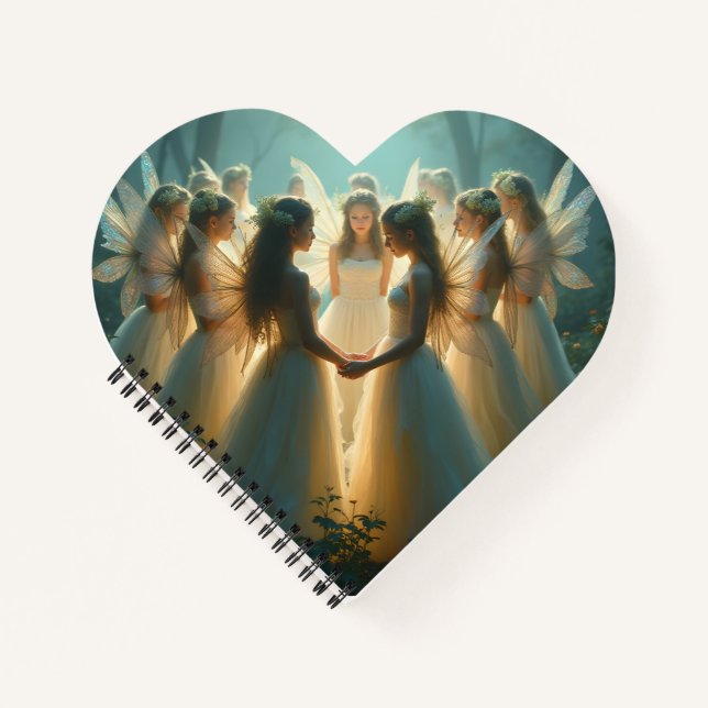 A Circle of Fairies Heart-shaped Notebook (Front)