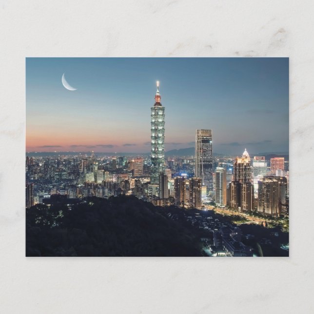 A city under the moonlight postcard (Front)