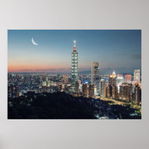 A city under the moonlight