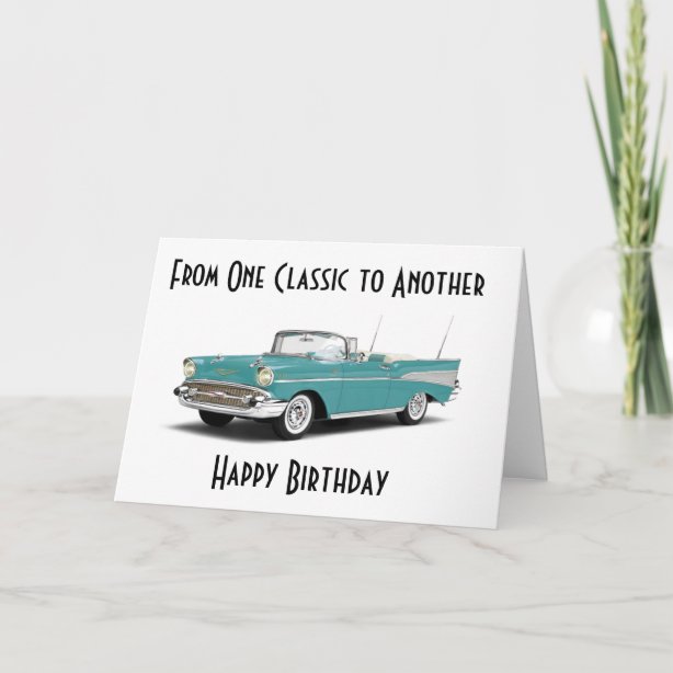 Classic Car Birthday Cards | Zazzle CA