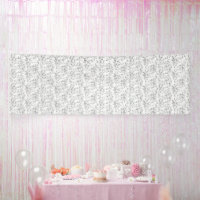 A classic black and white floral pattern, illustra