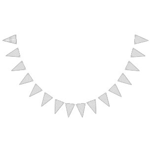 A classic black and white floral pattern, illustra bunting flags