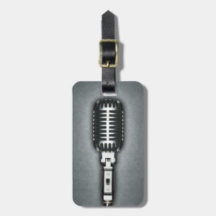 A Classic microphone Luggage Tag