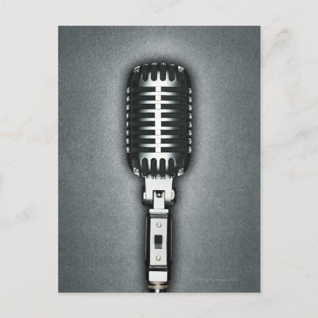 A Classic microphone Postcard (Front)